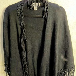 Black Coldwater Creek pancho cape
